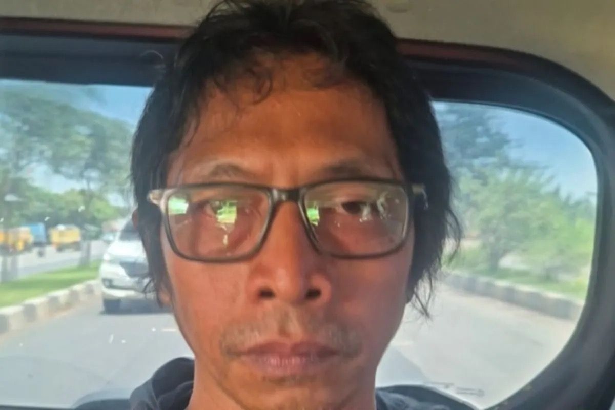 Terduga pelaku pembunuhan Sandy Permana, Nanang Irawan (45) alias Nanang Gimbal saat ditangkap oleh tim gabungan Resmob Polda Metro Jaya dan Polres Metro Bekasi Kabupaten. <b>(Antara)</b>