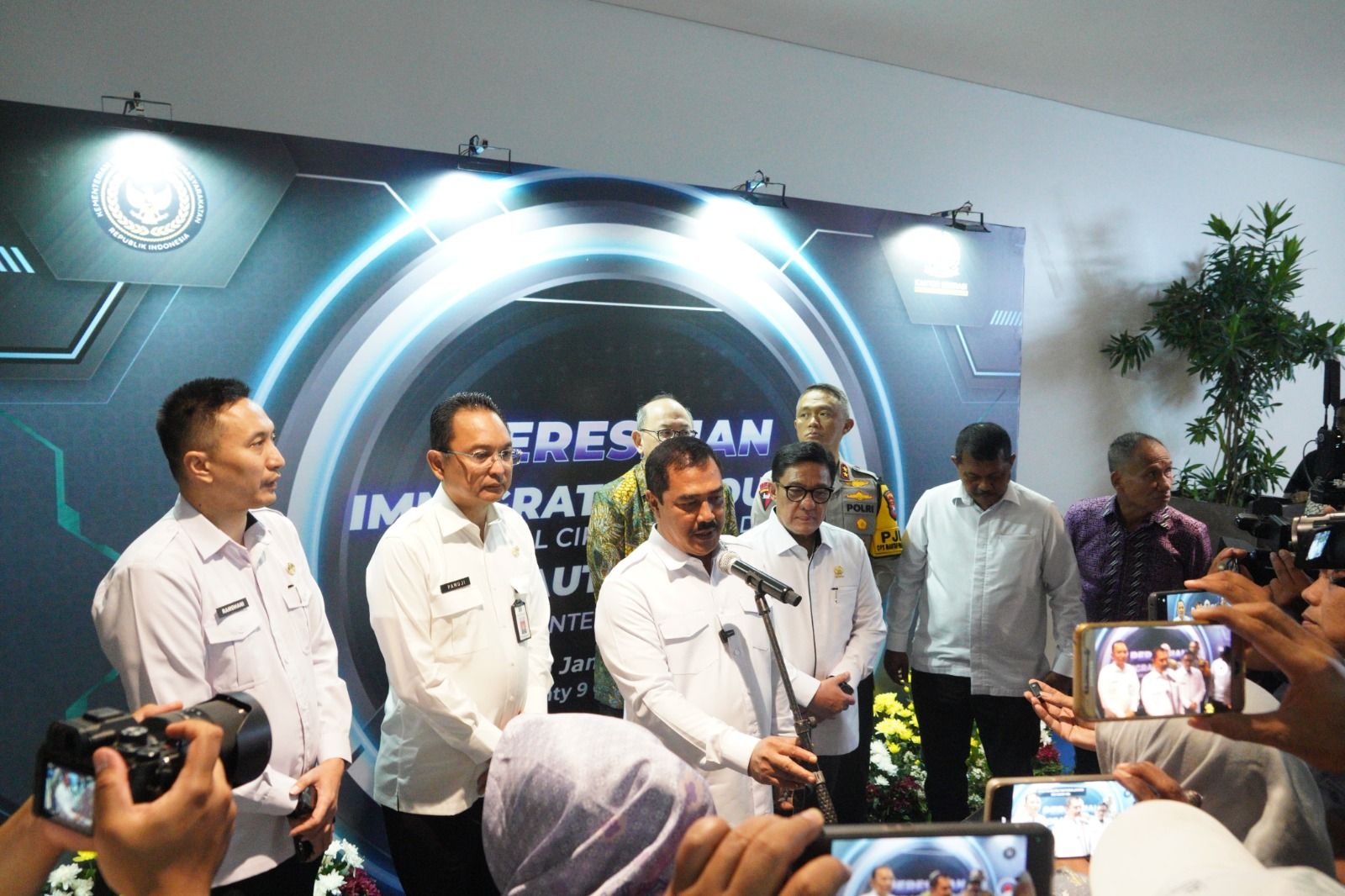 Peresmian autogate dan lounge imigrasi di Surabaya <b>(Imigrasi/ NTVNews.id)</b>