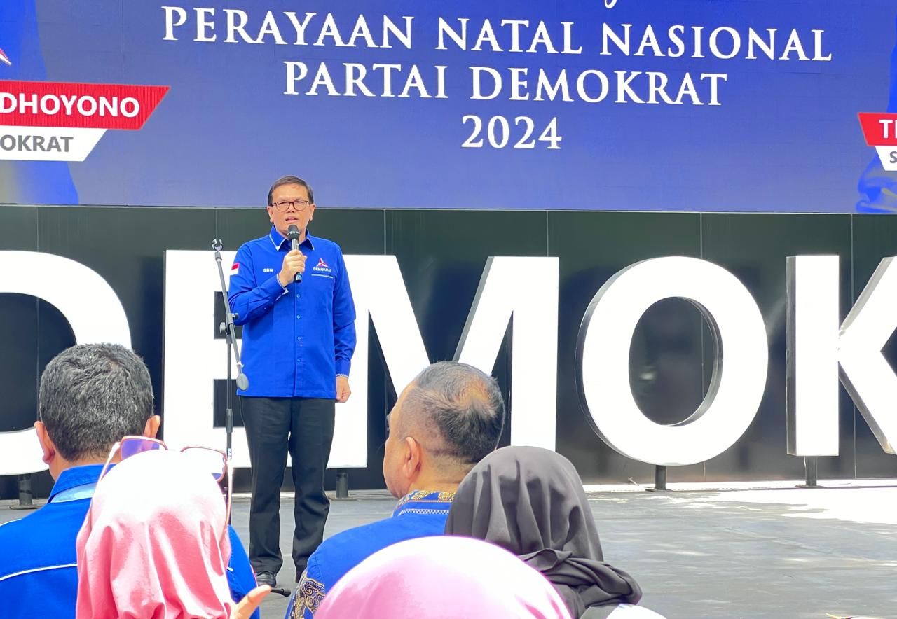 Ketua Panitia Perayaan Natal Nasional Partai Demokrat 2024, Sabam Sinaga. 