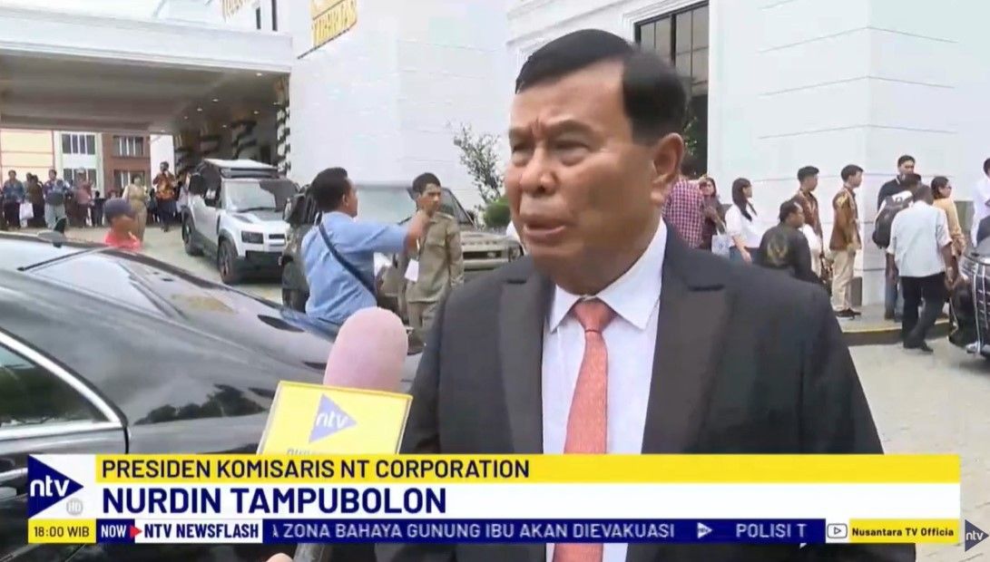 Presiden Komisari NT Corporation Nurdin Tampubolon menghadiri perayaan Natal Gerindra di Gereja Tiberias Bekasi Town Square, Sabtu pagi, 18 Januari 2025.