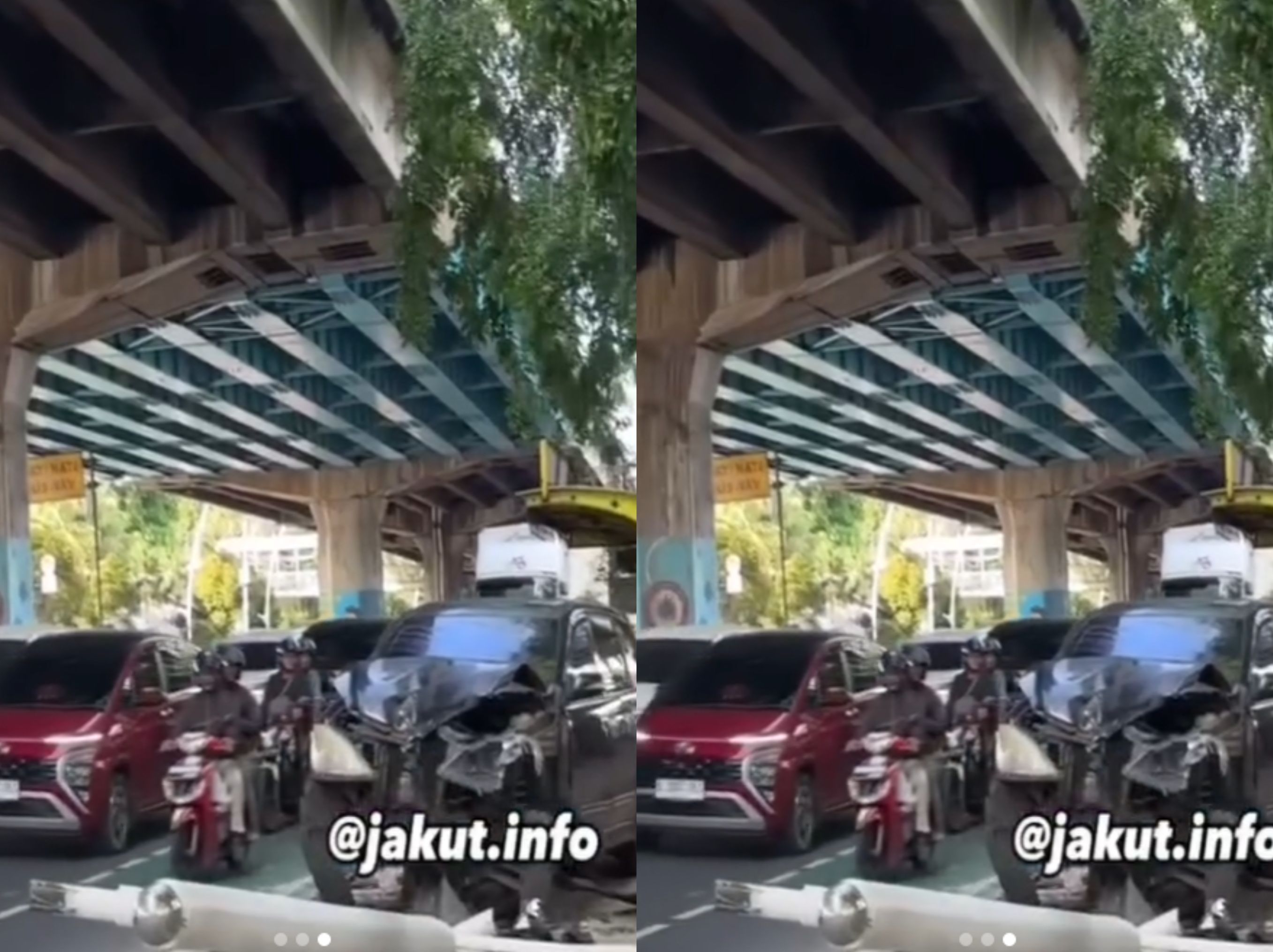 Mobil hantam sepeda <b>(INSTAGRAM jakut info)</b>