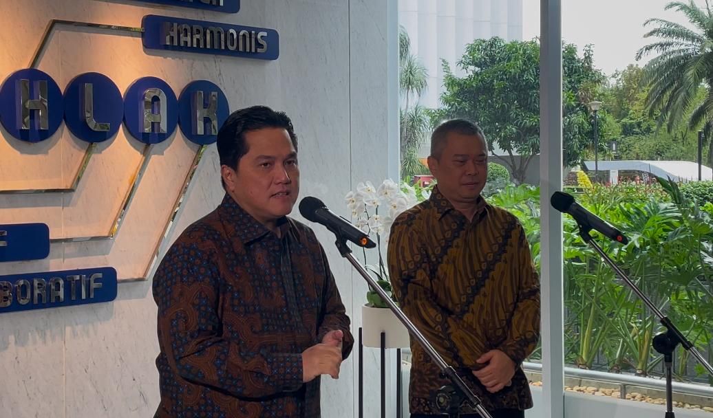 Menhub Dudy Purwagandhi dan Menteri BUMN Erick Thohir respons munculnya maskapai baru FlyJaya <b>(Ntvnews.id-Muslimin Trisyuliono)</b>