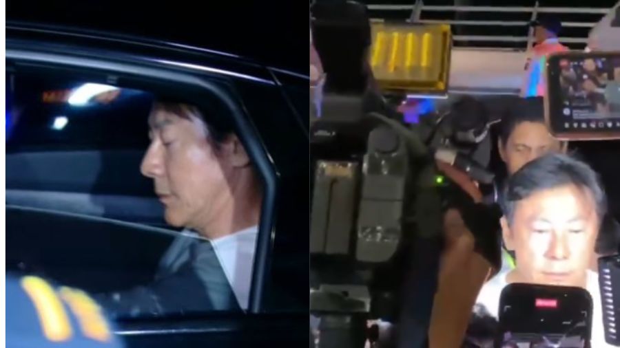 Momen perpisahan Shin Tae-yong, mantan pelatih timnas Indonesia, yang resmi pulang ke kampung halamannya, Korea Selatan. <b>(Tangkapan layar X)</b>