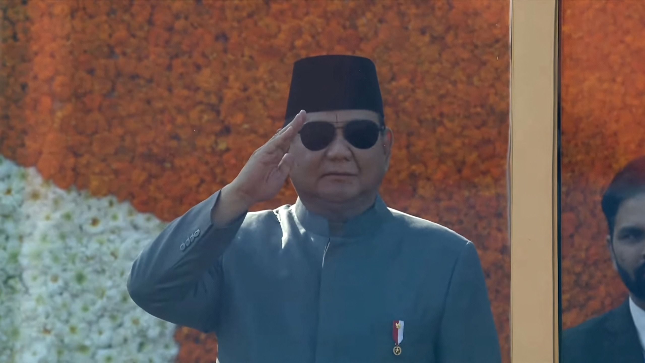 Presiden RI Prabowo Subianto menghadiri parade perayaan Hari Republik India ke-76 di Kartavya Path, New Delhi, pada Minggu (26/1). <b>(Dok.Ntvnews.id)</b>