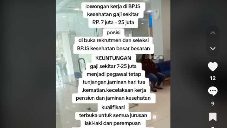 Unggahan hoaks terkait lowongan kerja di BPJS Kesehatan. <b>(Dok.Antara)</b>