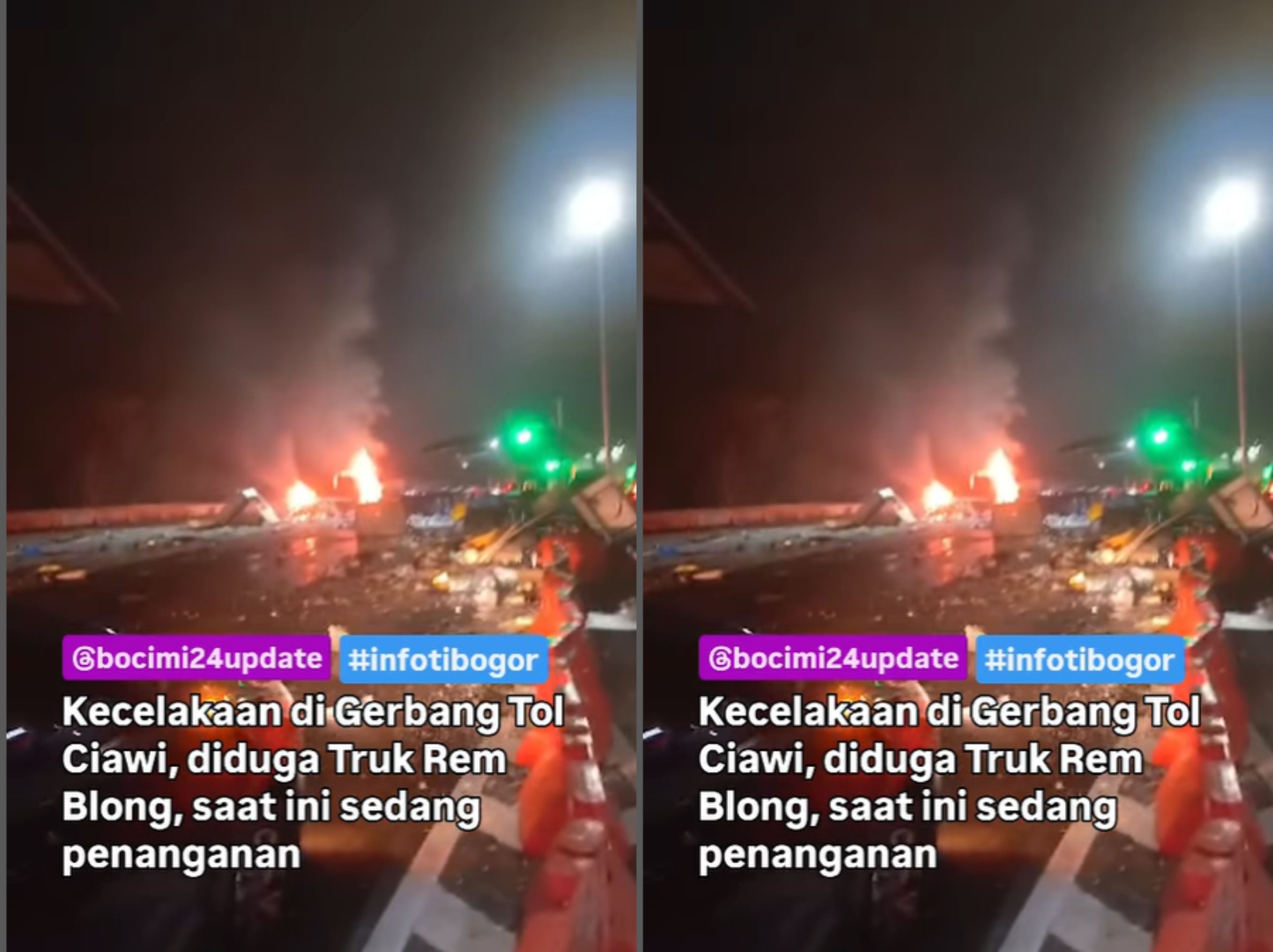 kecelakaan maut gerbang tol ciawi <b>(INSTAGRAM gerbang ciawi)</b>