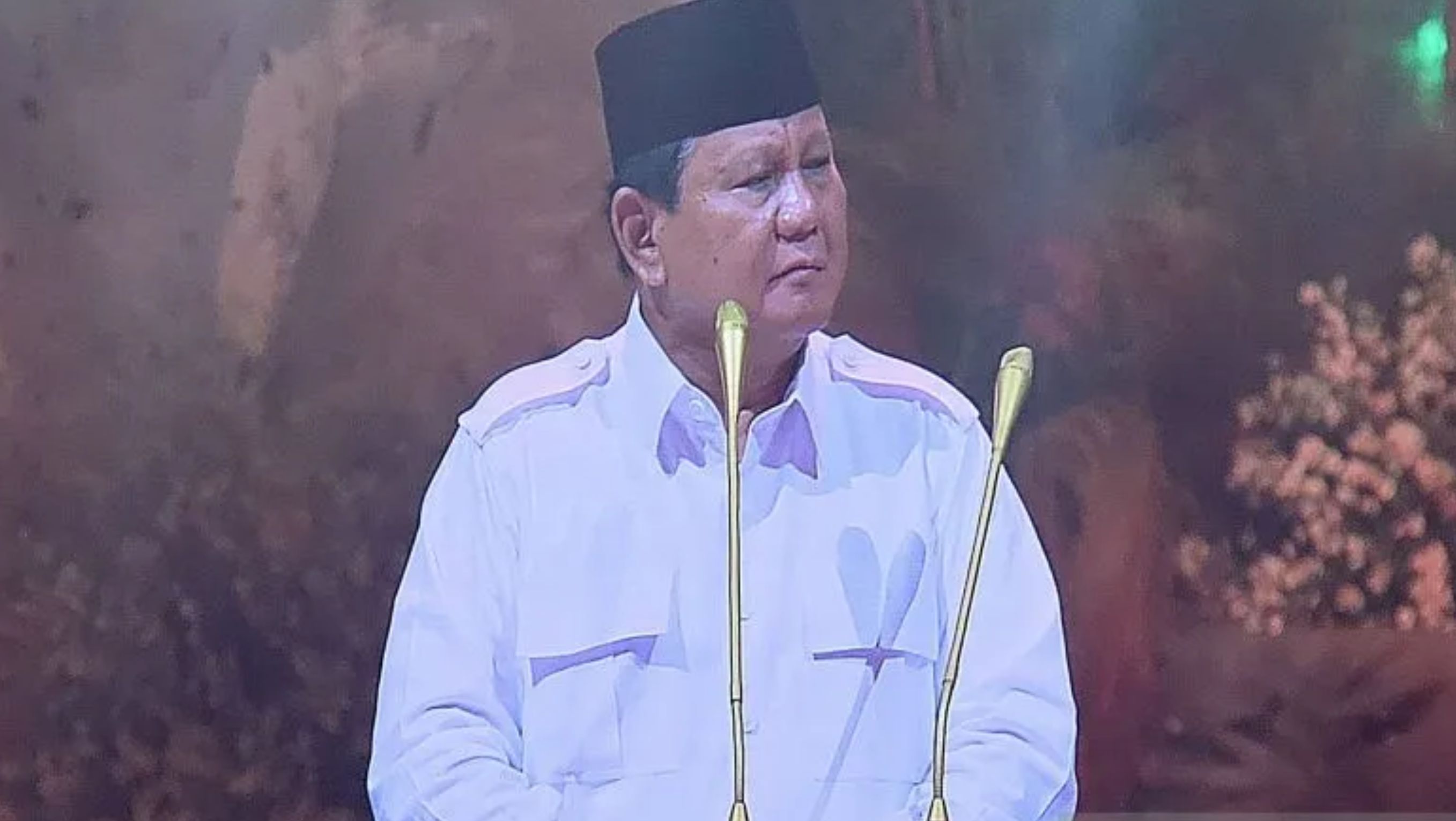 Presiden RI Prabowo Subianto dalam acara HUT ke-17 Gerindra <b>(Antaranews)</b>