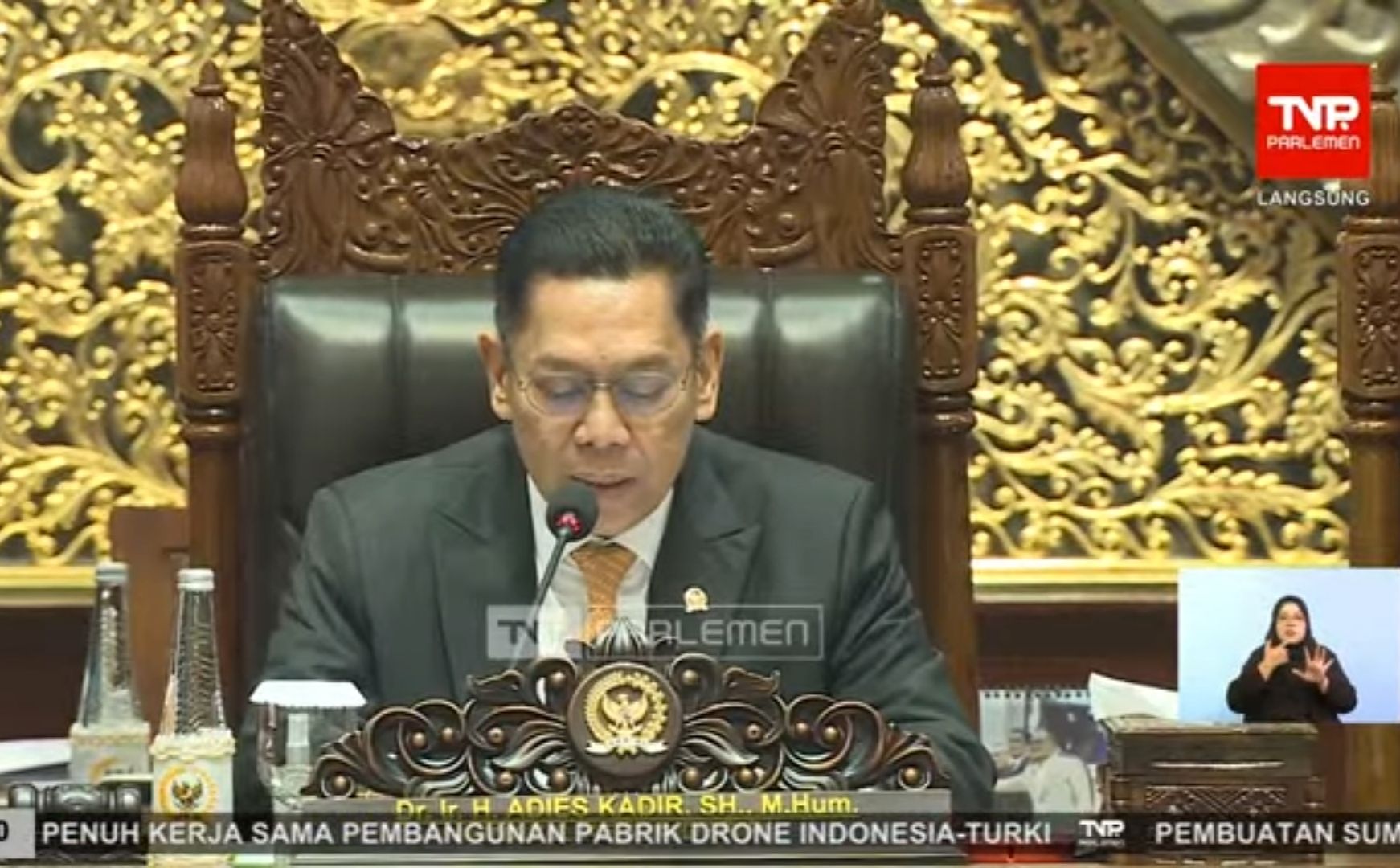 Wakil Ketua DPR RI Adies Kadir. (YouTube) 