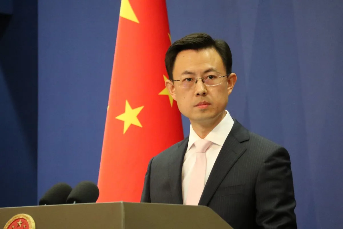 Juru Bicara Kemenerian Luar Negeri China Guo Jiakun dalam konferensi pers di Beijing pada Senin (17/2).  <b>(Antara)</b>