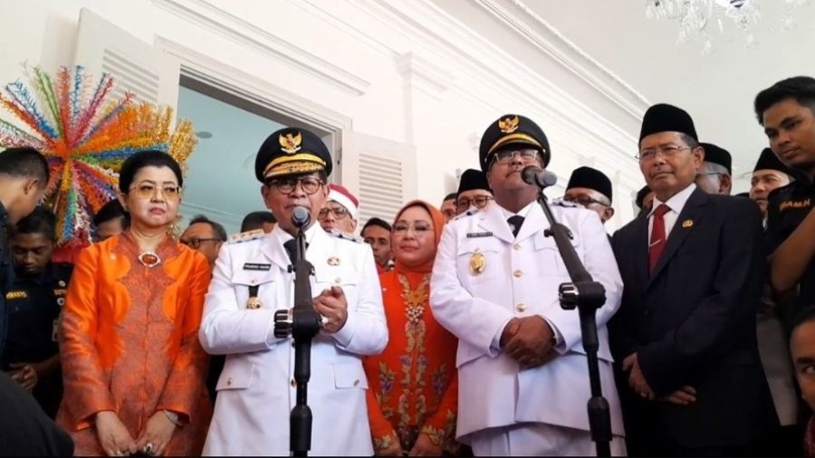 Pramono Anung- Rano Karno <b>(Ntvnews.id/ Adiansyah)</b>