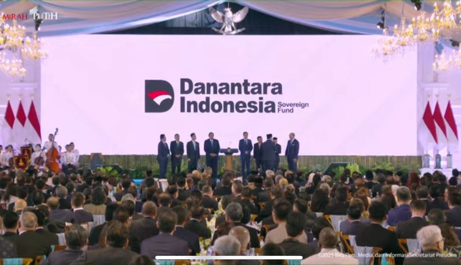 Presiden Prabowo meluncurkan Badan Pengelola Investasi (BPI) Daya Anagata Nusantara (Danantara)  <b>(Sekretariat Presiden)</b>