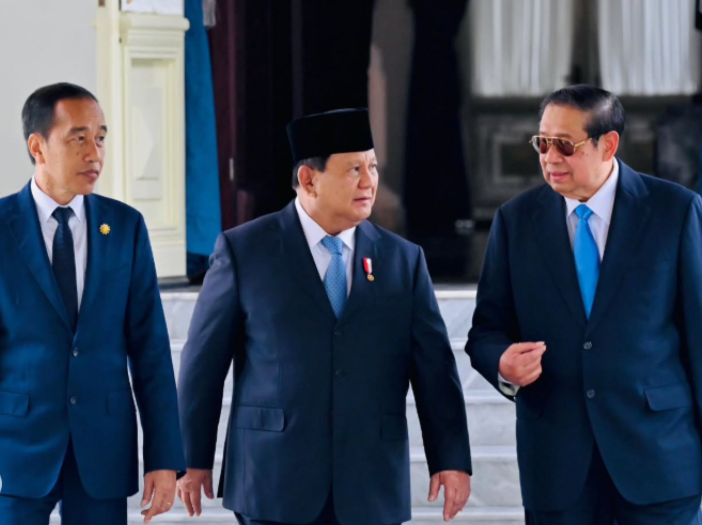 Presiden Prabowo bersama SBY dan Jokowi <b>(Instagram @sekretariat.kabinet)</b>