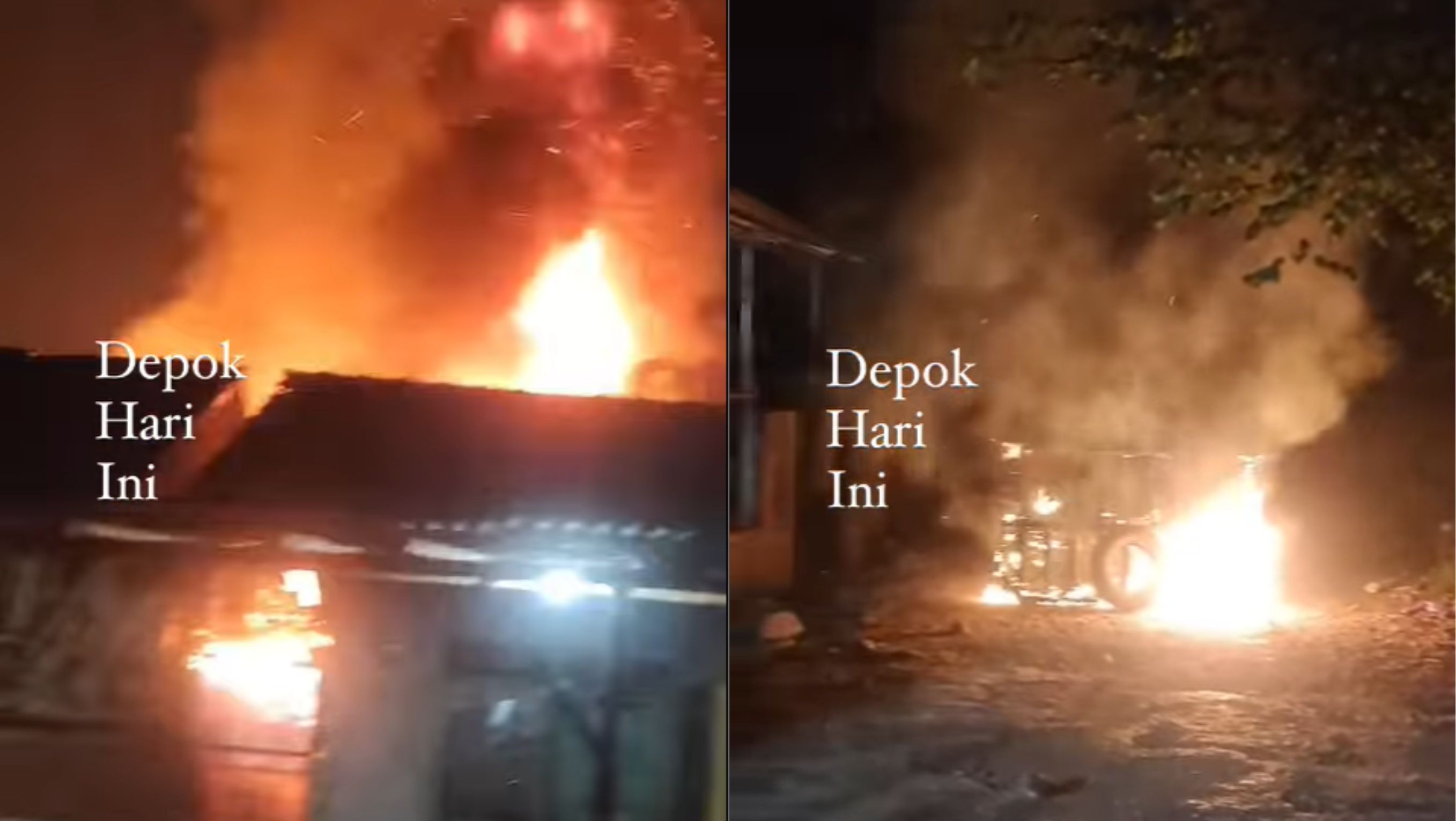 OTK Bakar Rumah Warga di Depok <b>(Instagram)</b>