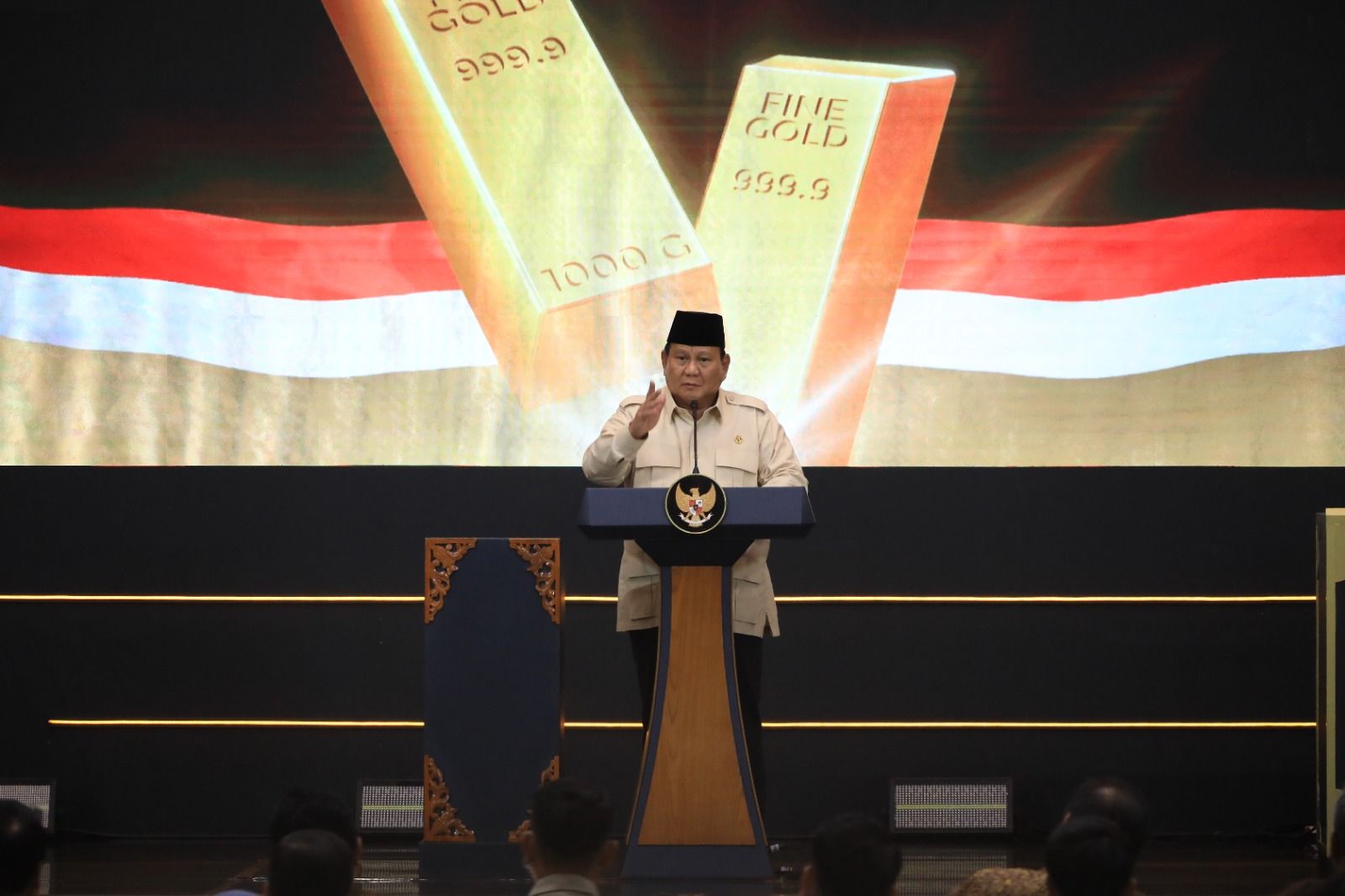 Presiden Prabowo Subianto di Peluncuran Bank Emas. <b>(BRI)</b>