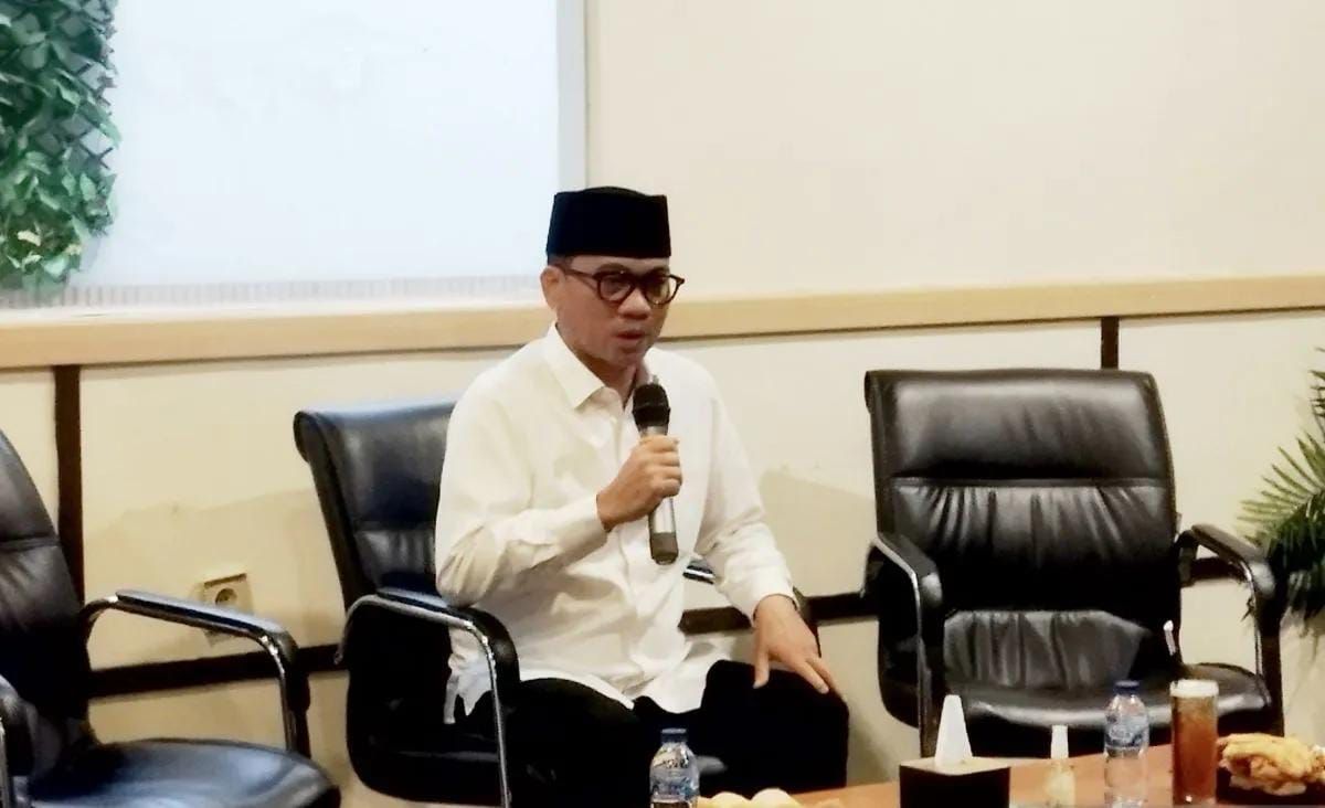 Menteri Desa dan Pembangunan Daerah Tertinggal Yandri Susanto saat konferensi pers di Jakarta, Rabu (26/2/2025). <b>(Antara)</b>