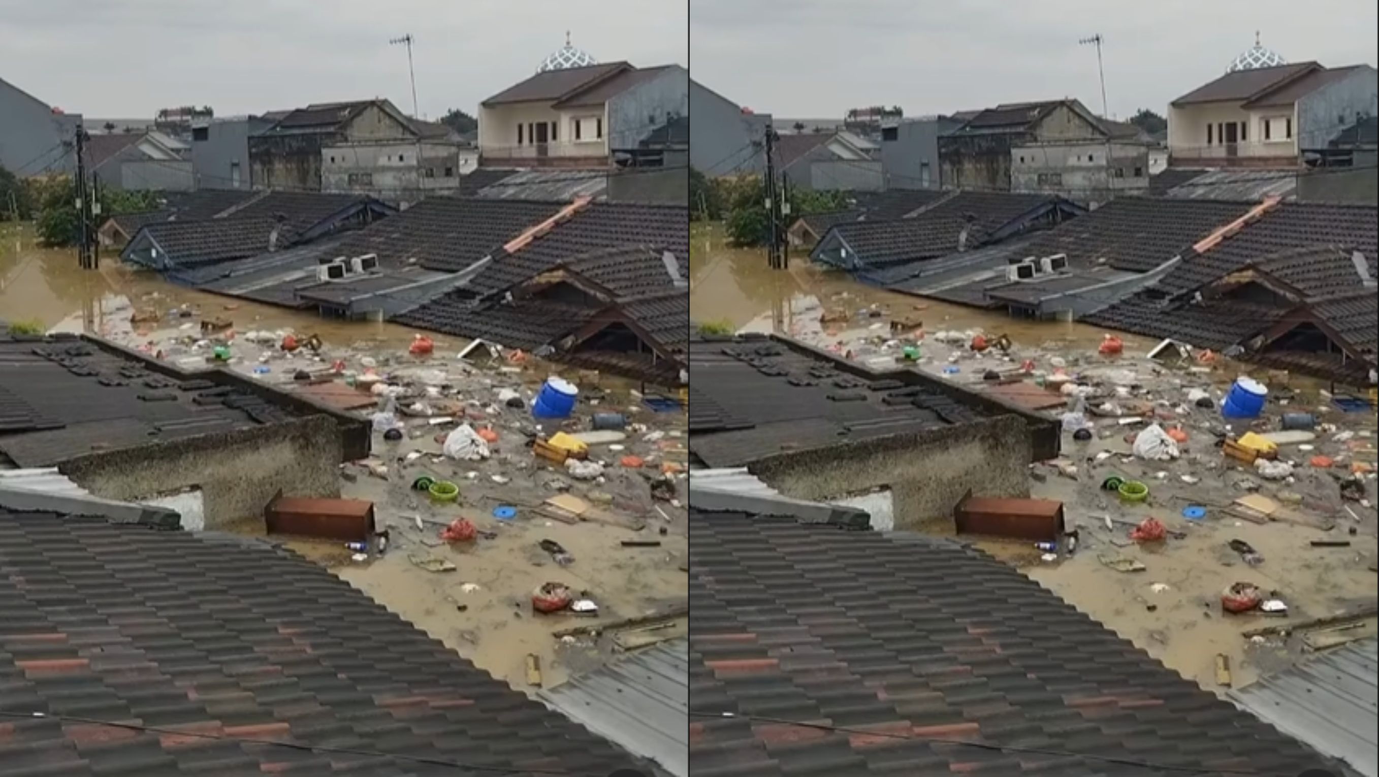 Banjir Villa Nusa Indah 2 Bekasi <b>(Instagram)</b>