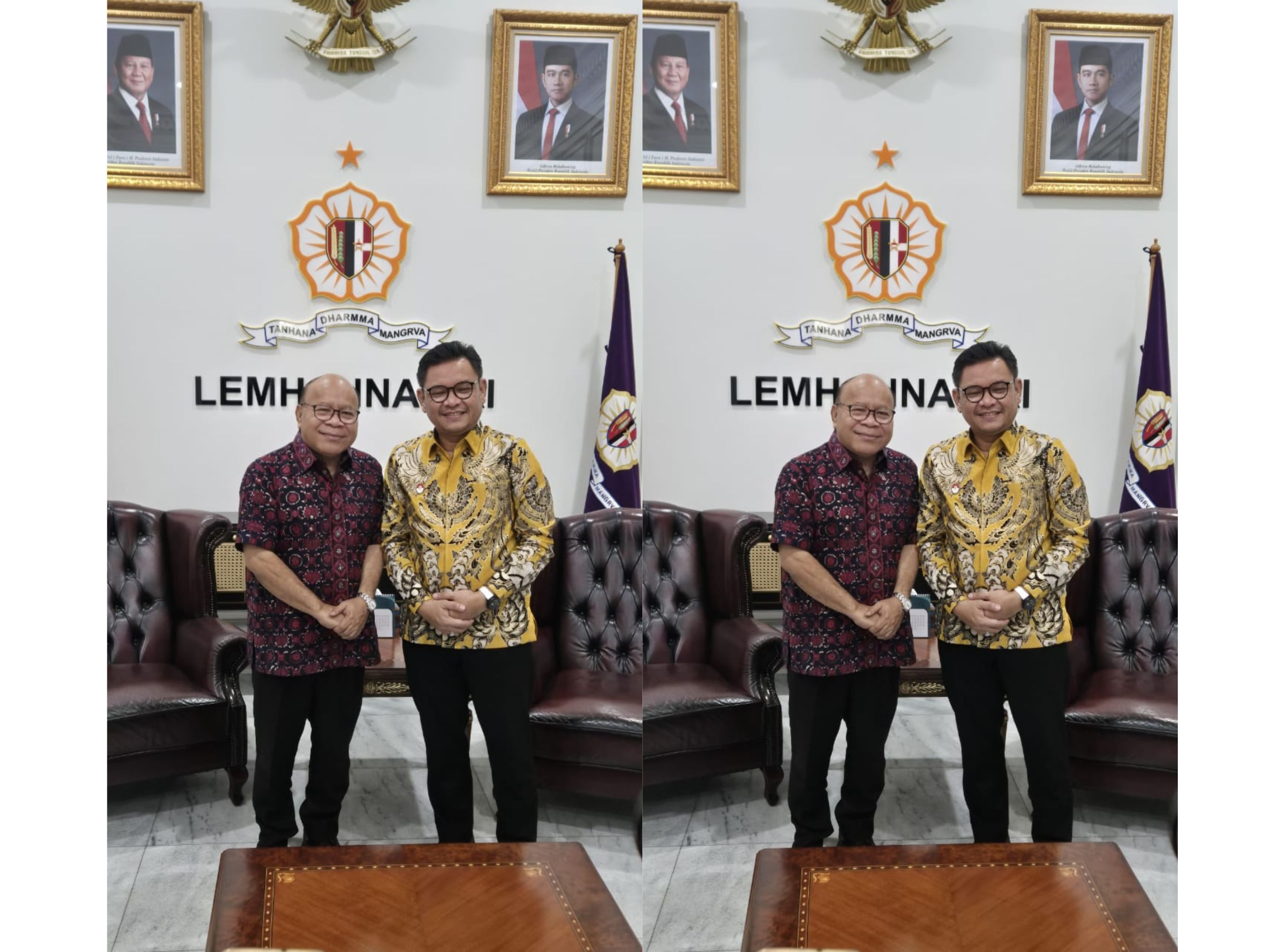 Gubernur Lemhannas, TB Ace Hasan Syadzily dan President Director Nusantara TV  Don Bosco Selamun <b>(Dokumentasi Lemhannas)</b>