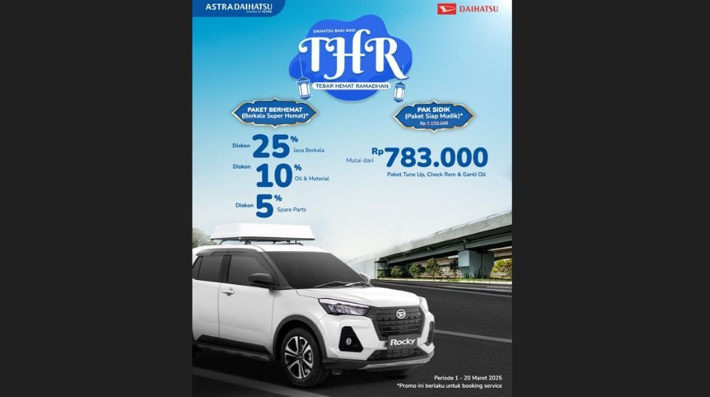 Promo THR Daihatsu memberikan kesempatan bagi pelanggan untuk melakukan perawatan kendaraan menjelang mudik Lebaran. (Foto: Istimewa)