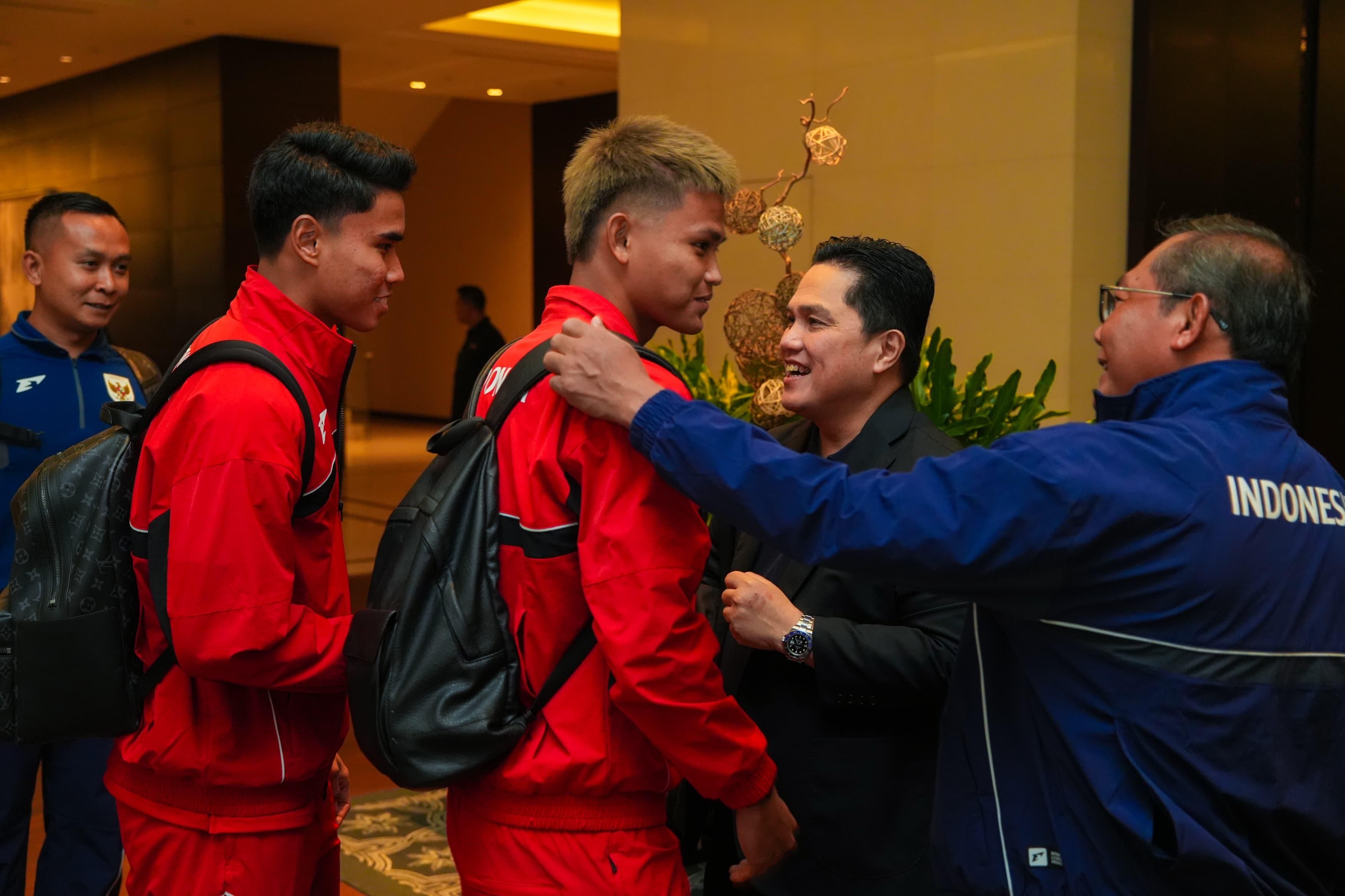 Ketua Umum PSSI, Erick Thohir, secara resmi melepas keberangkatan Timnas Indonesia ke Australia dalam sebuah acara di Hotel Fairmont, Jakarta Pusat, pada Minggu, 16 Maret 2025. <b>(Dok.PSSI)</b>