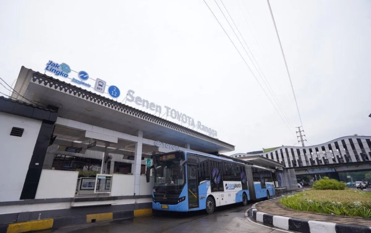 Halte Transjakarta Senen Toyota Rangga. <b>(Antara)</b>