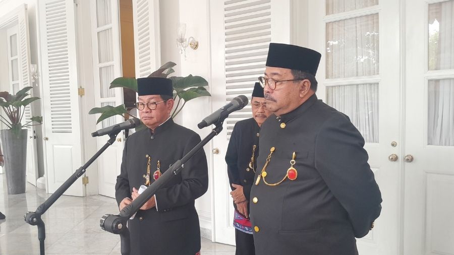 Pramono Anung dan Rano Karno <b>(Ntvnews.id/ Adiansyah)</b>