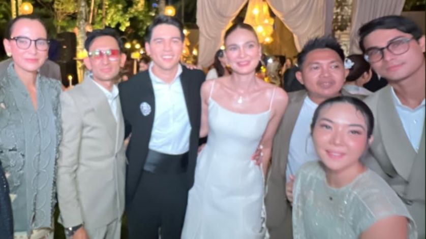 Gisella Anastasia dan Cinta Brian di pernikahan Luna Maya  <b>(Instagram)</b>