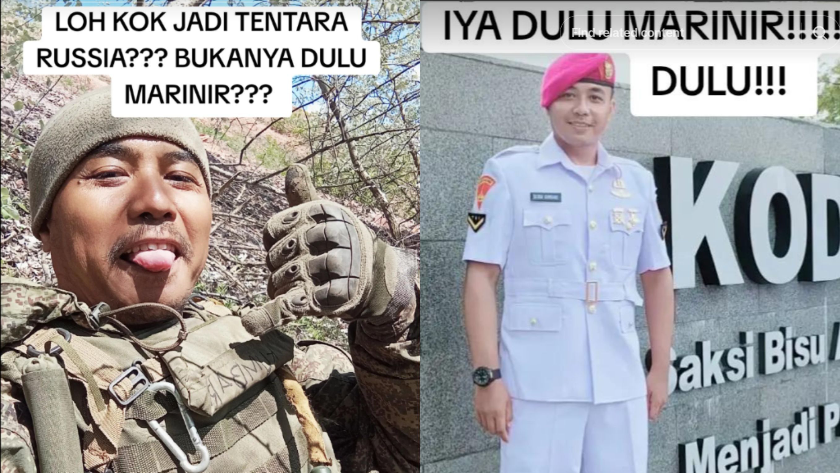 Eks Marinir TNI AL Kini Jadi Tentara Rusia <b>(TikTok)</b>