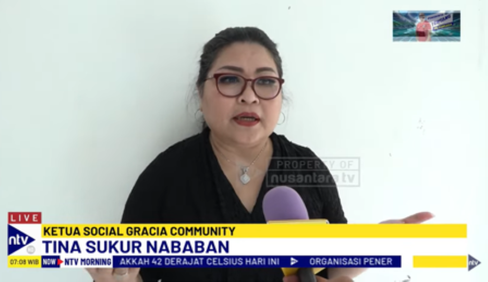 Ketua Social Gracia Community Tina Sukur Nababan