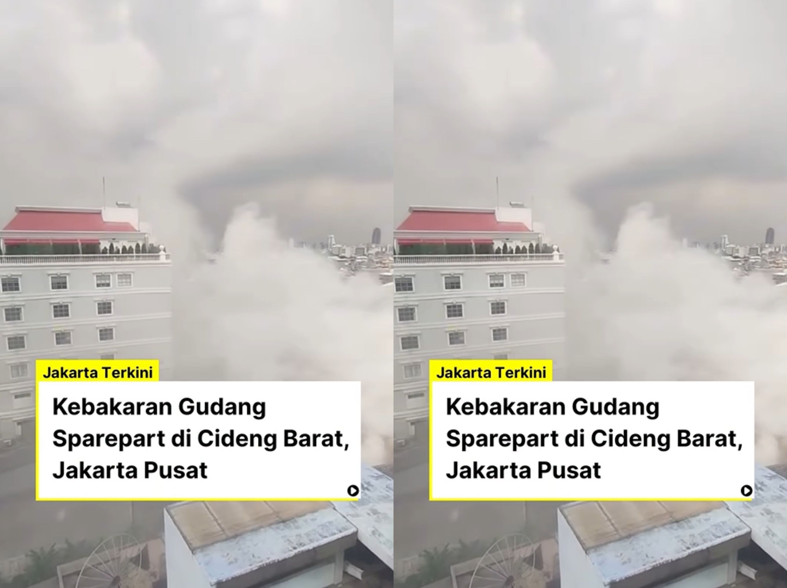 kebakaran gudang <b>(INSTAGRAM JAKARTA TERKini)</b>