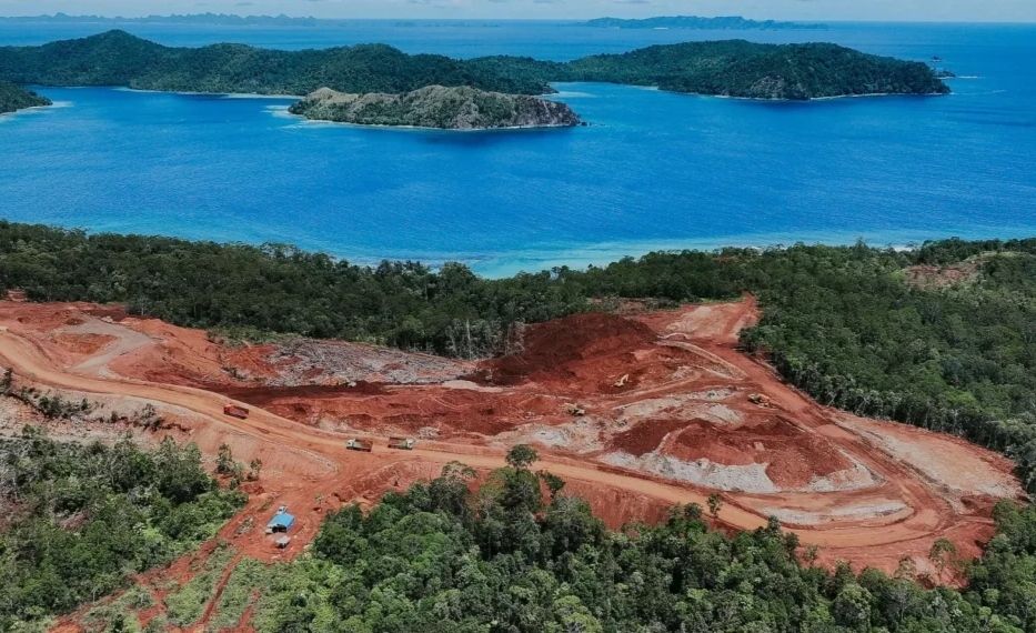 Tambang nikel di Pulau Gag, Raja Ampat. (Greenpeace) 