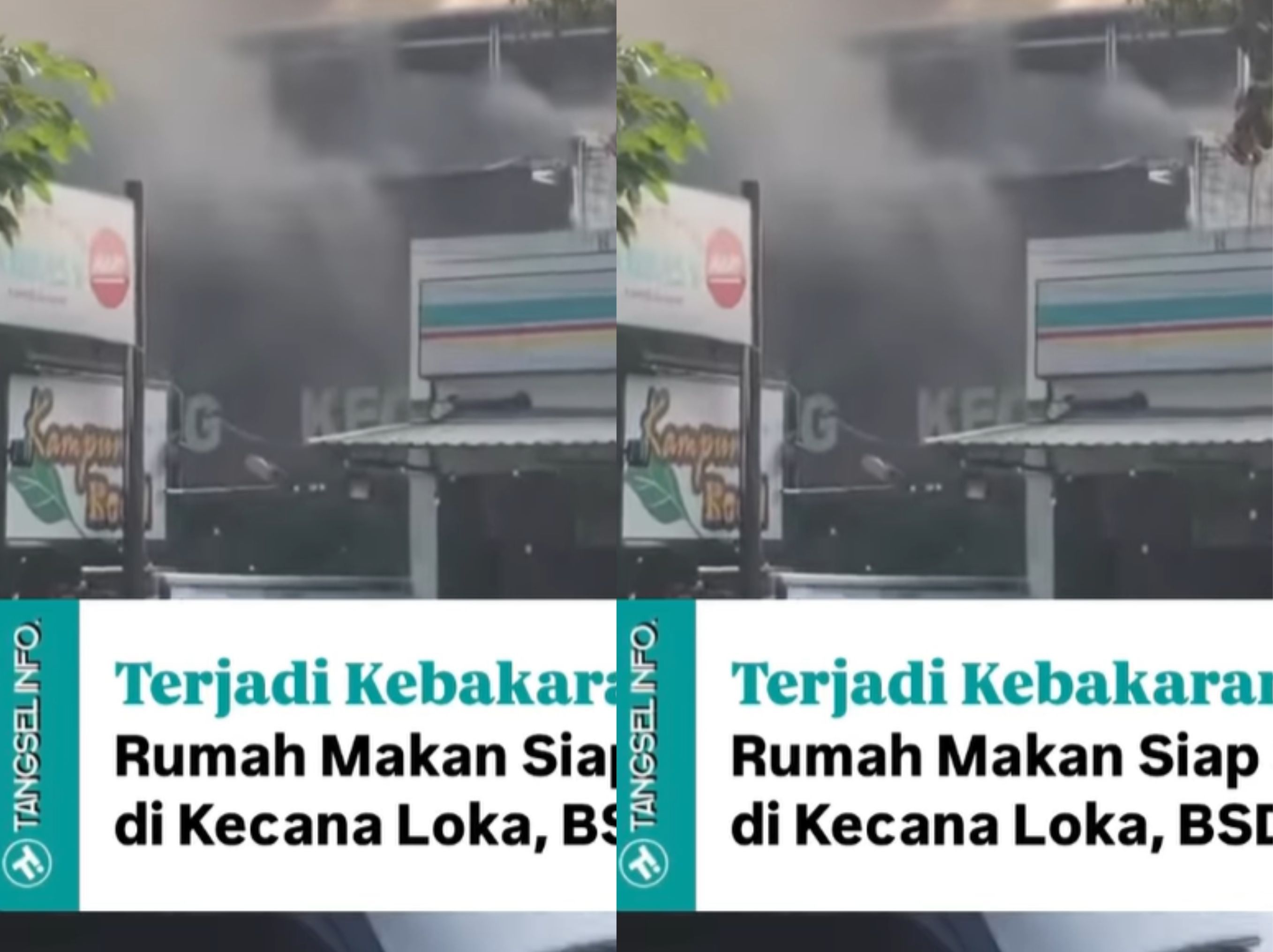 warung makan di BSD terbakar <b>(INSTAGRAM tangsel info)</b>