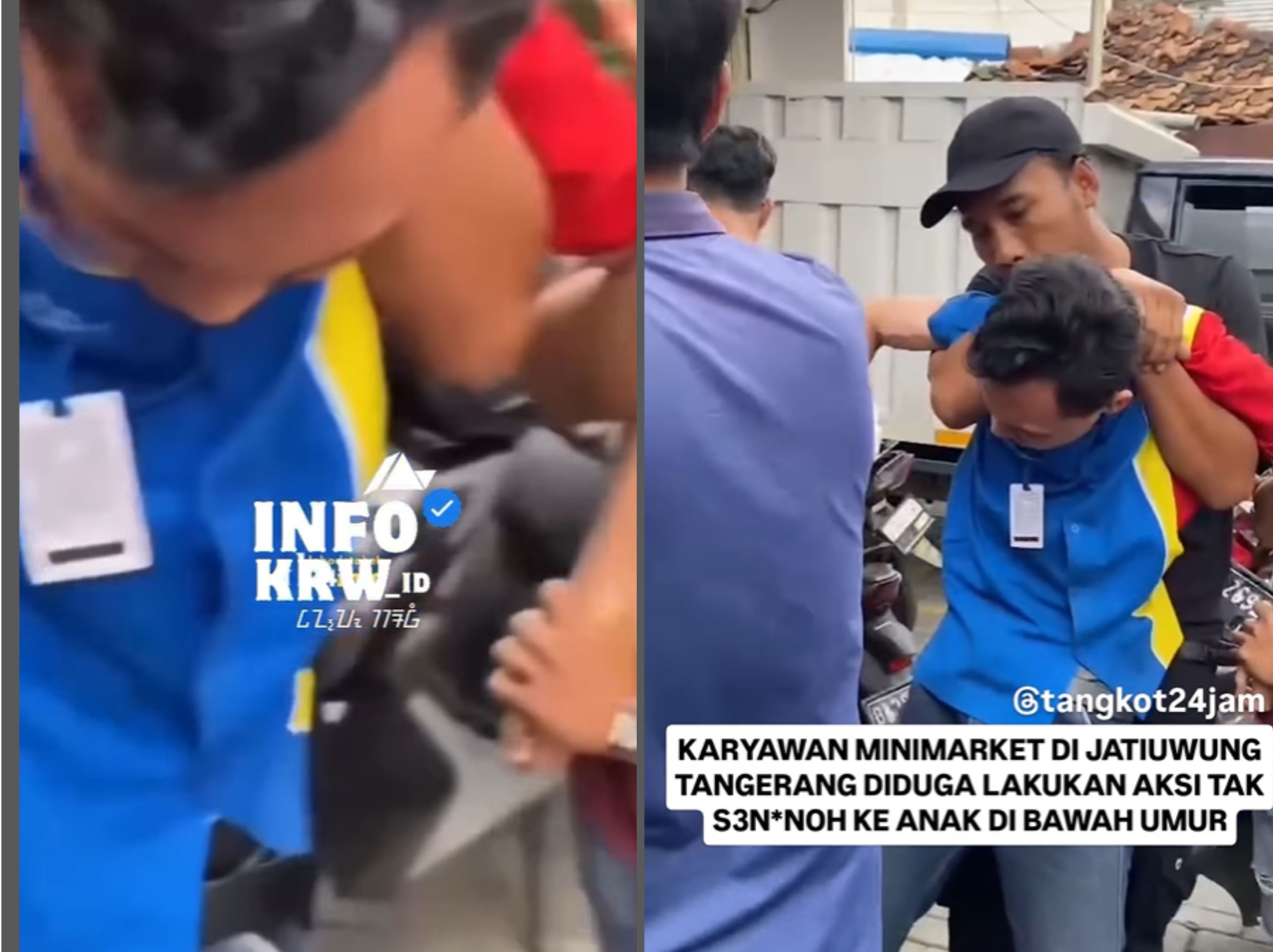 tampang karyawan indomaret pelaku pencabulan <b>(infokrw)</b>