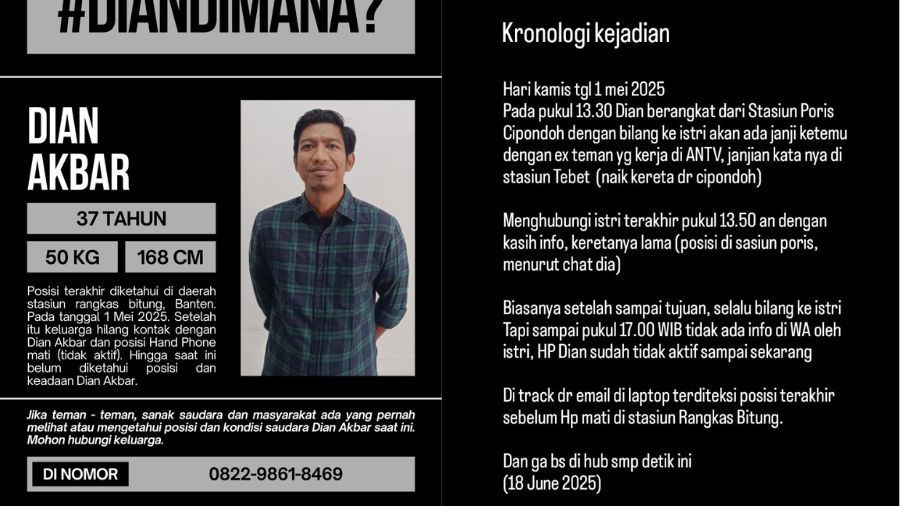 Orang hilang <b>(Dok: Ntvnews.id)</b>