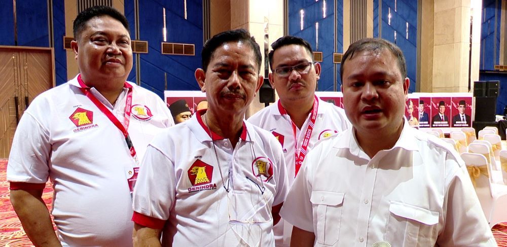Bendahara Umum PP Gekira Dimpos Tampubolon (kanan) didampingi Ketua PD Gekira Sumatera Utara, John Sari Haloho 