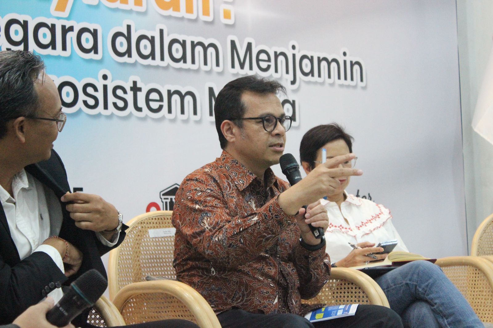 Forum Pemred (FP) Talks bertajuk &ldquo;RUU Penyiaran : Peran Negara Menjamin Keadilan Ekosistem Media&rdquo; di Antara Heritage Center, Jakarta, Kamis, 19 Juni 2025. <b>(Forum Pemred)</b>