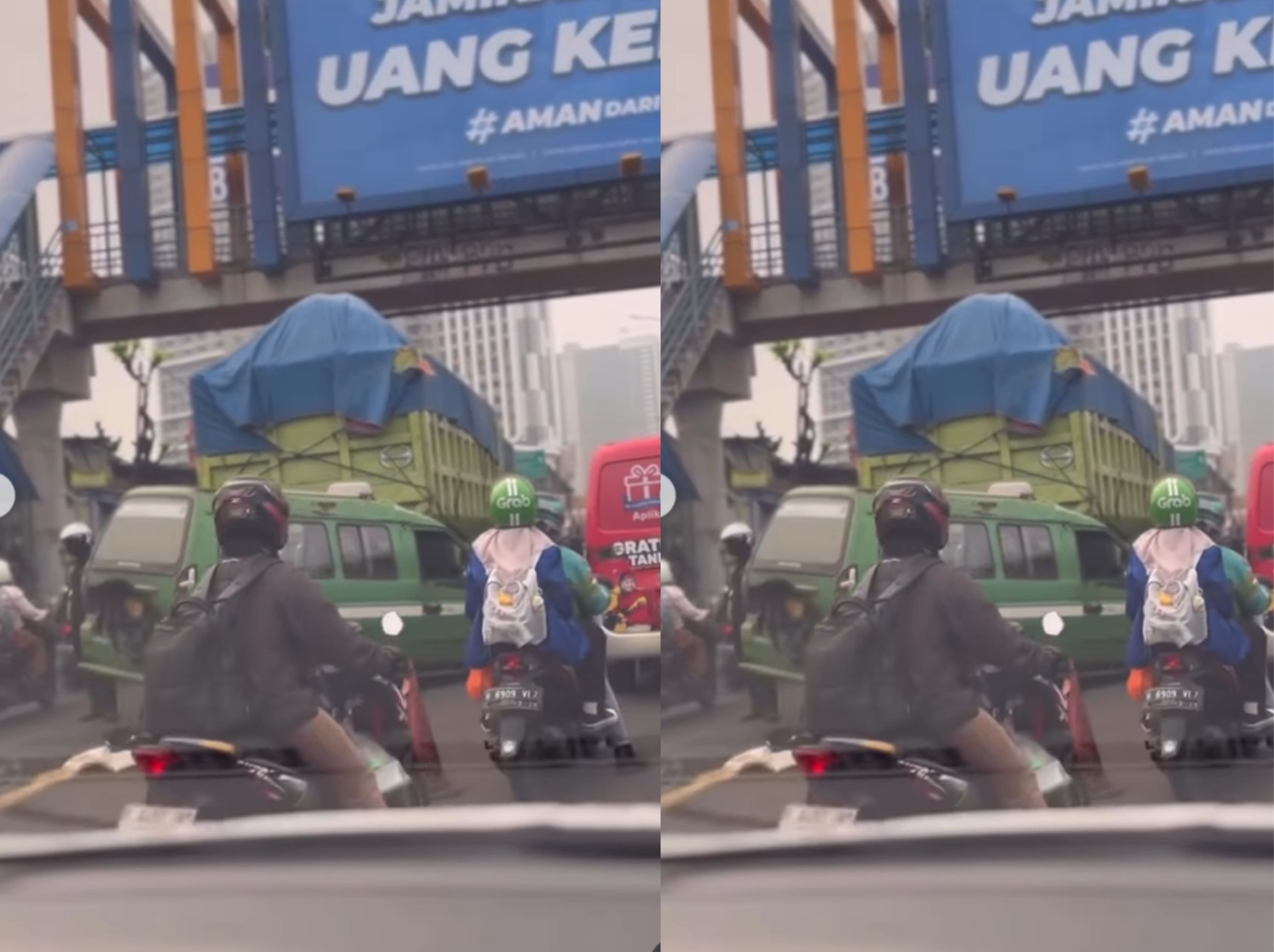angkot seruduk truk di Cikokol <b>(INSTAGRAM INFOTNG.id)</b>