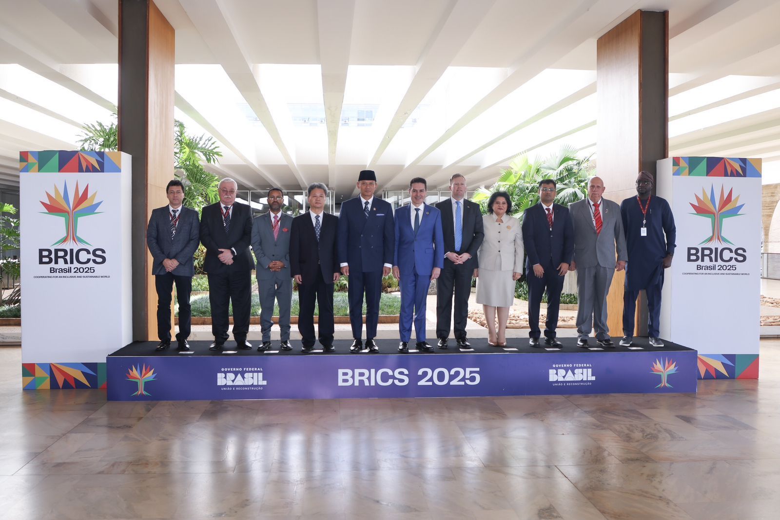 Menteri Koordinator Bidang Infrastruktur dan Pembangunan Kewilayahan Republik Indonesia, Agus Harimurti Yudhoyono (AHY) di Forum Urbanisasi BRICS ke-4 di Brasil, Juni 2025. <b>(Kemenko Bidang Infrastruktur dan Pembangunan Kewilayahan)</b>