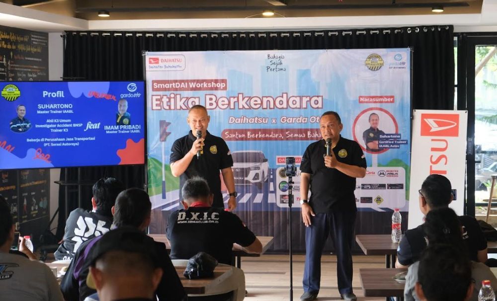 Sesi pematerian Etika Berkendara &quot;Santun berkendara, semua Bahagia&quot; bersama Komunitas Daihatsu. (Foto: Istimewa/Daihatsu)