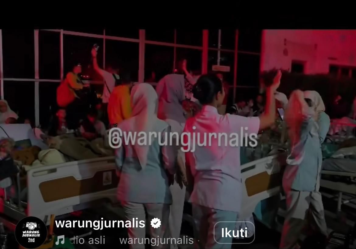 Kebakaran RS Hermina, Jatinegara, Jakarta Timur.  <b>(Instagram @warungjurnalis)</b>
