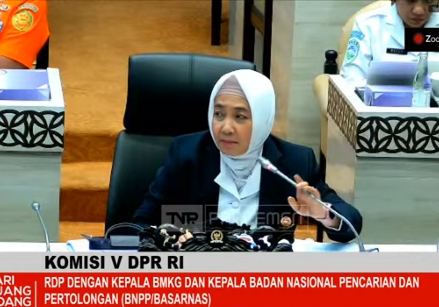 Kepala BMKG Dwikorita Karnawati.  <b>(YouTube TVR Parlemen)</b>