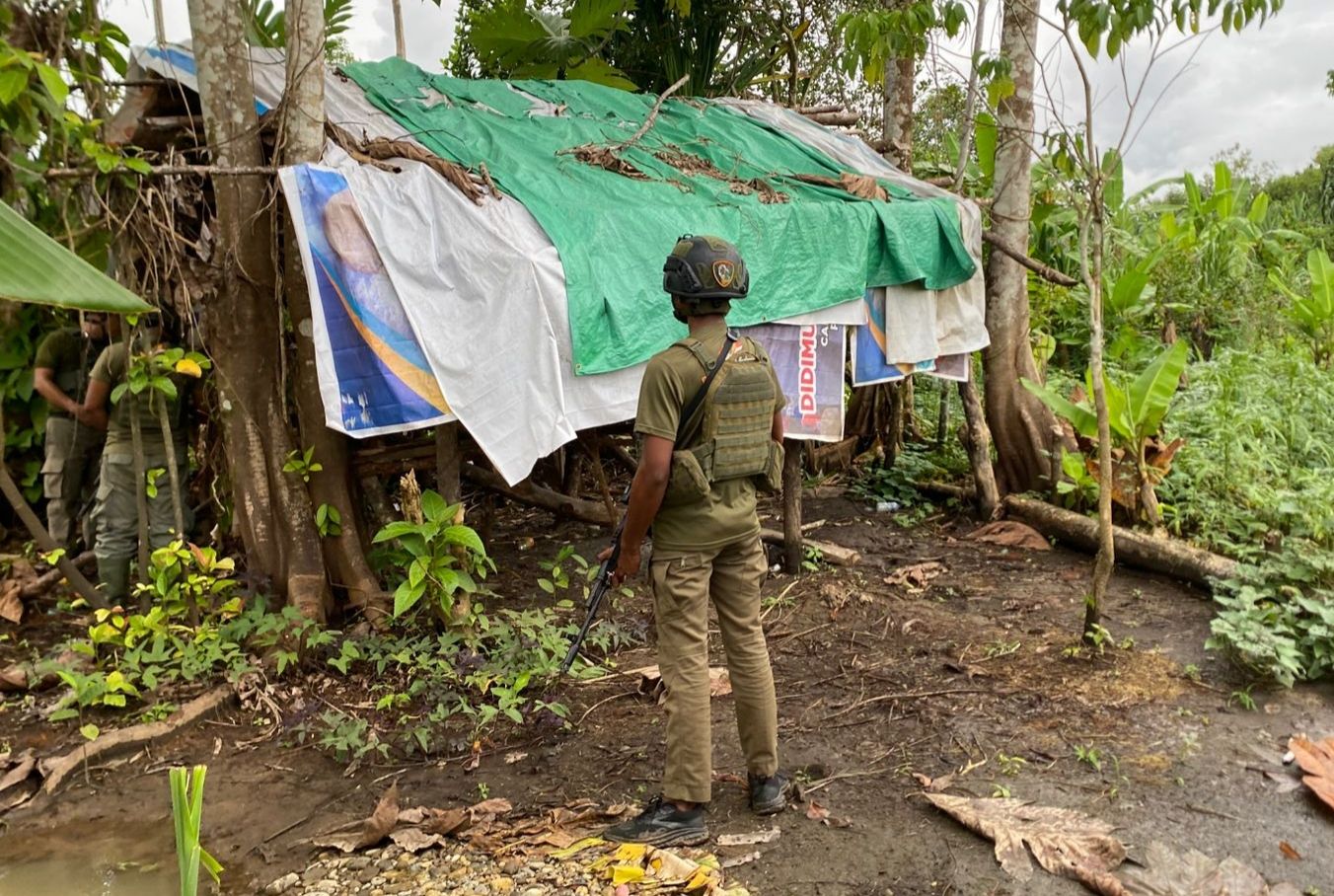Sekitar lokasi kejadian pembacokan warga di Kabupaten Yahukimo. 