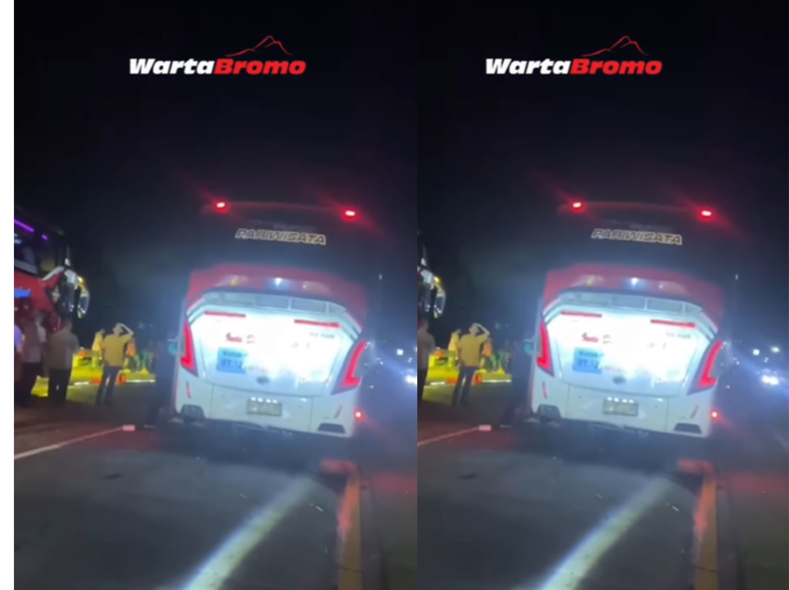Kecelakaan Beruntun Libatkan 3 Bus Terjadi di Tol Malang-Gempol  <b>(instagram warta bromo)</b>