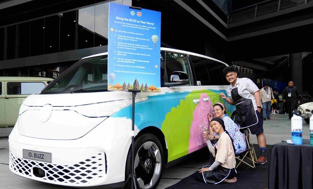 Volkswagen turut menggandeng Kemenparekraf dalam kolaborasi seni yang melibatkan dua IP lokal, yakni Tabe Thay dan Tenka Street. (Foto: Istimewa)