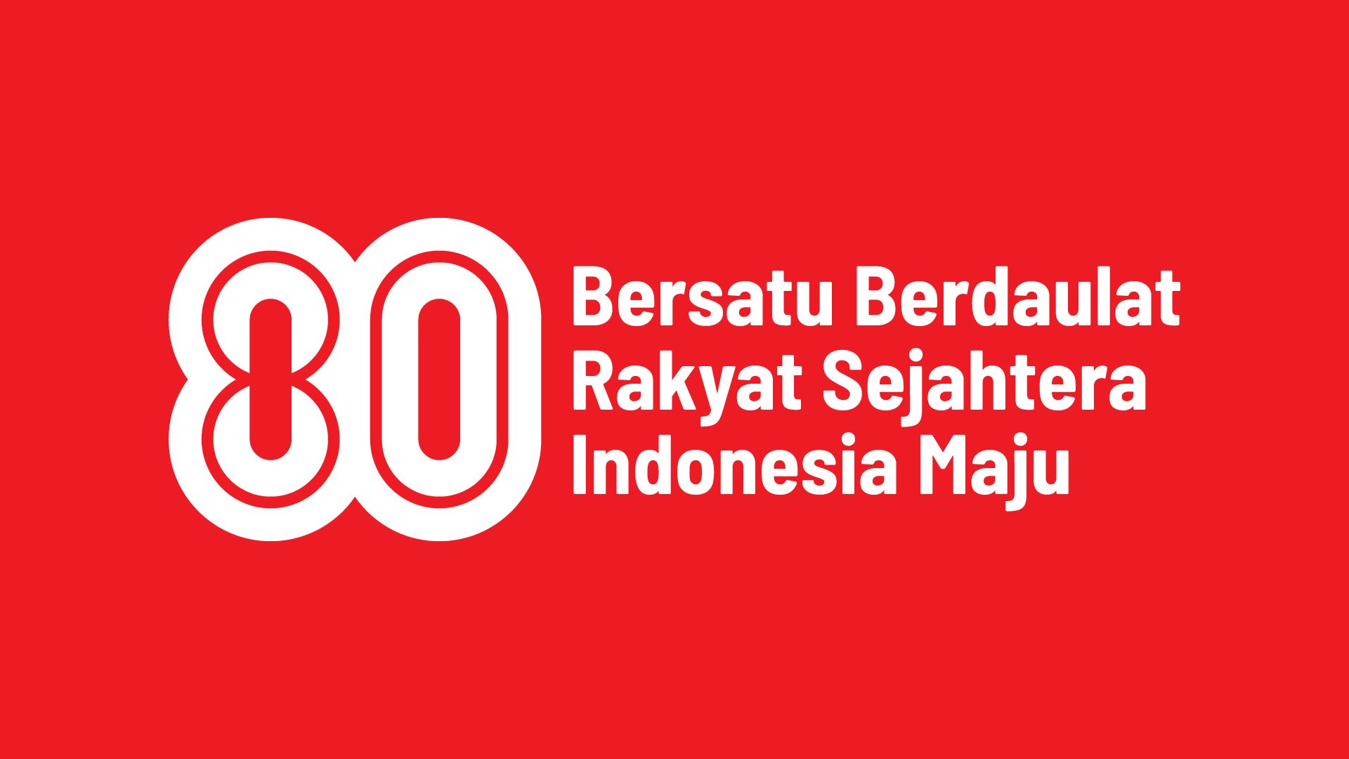Logo dan tema Hari Ulang Tahun (HUT) ke-80 Kemerdekaan Republik Indonesia. <b>(Setneg)</b>