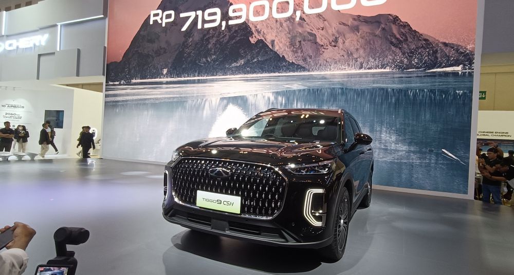 Chery TIGGO 9 CSH AWD diluncurkan di GIIAS 2025. (Foto: Adiantoro/NTV)