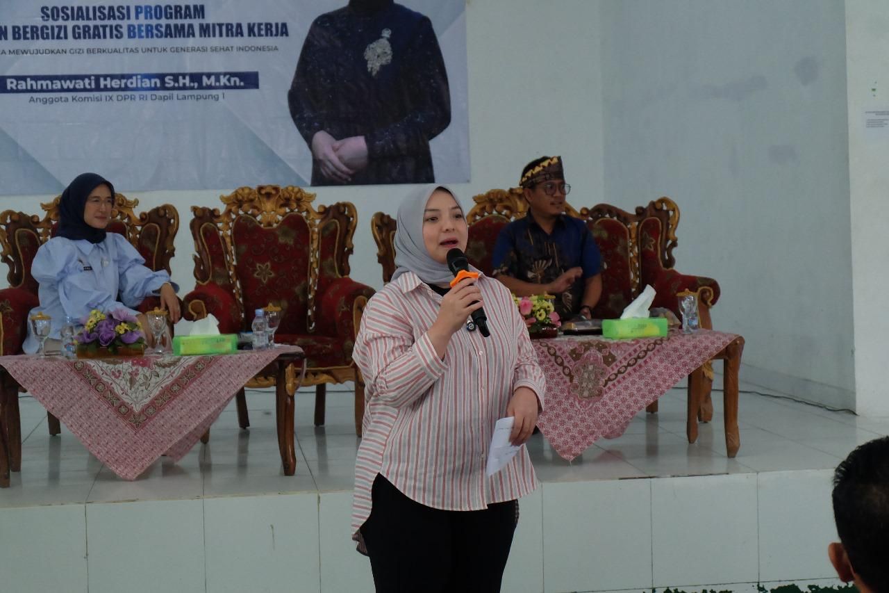 Sosialisasi MBG di Kecamatan Panjang, Lampung. 