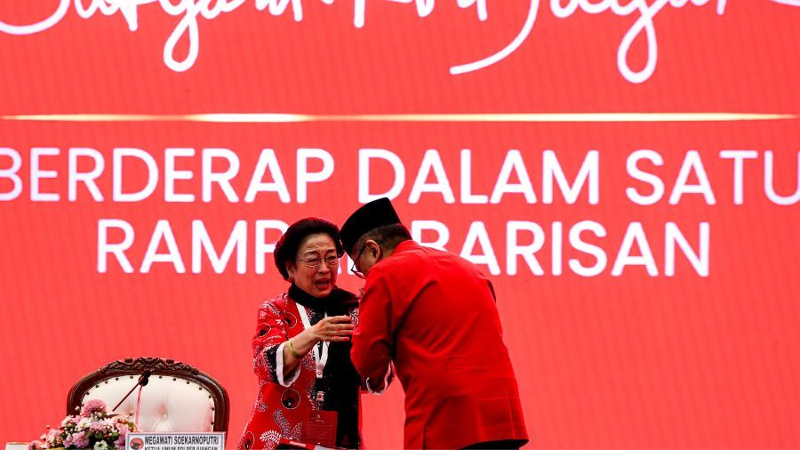 Ketua Umum PDI Perjuangan, Megawati Soekarnoputri dan Sekretaris Jenderal PDIP Hasto Kristiyanto. <b>(Dok.Ntvnews.id)</b>