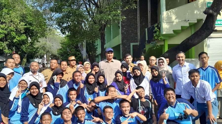 Menpora Cek langsung pelaksanaan kesehatan gratis di SMKN 26 Jakarta <b>(Ntvnews.id/ Adiansyah)</b>