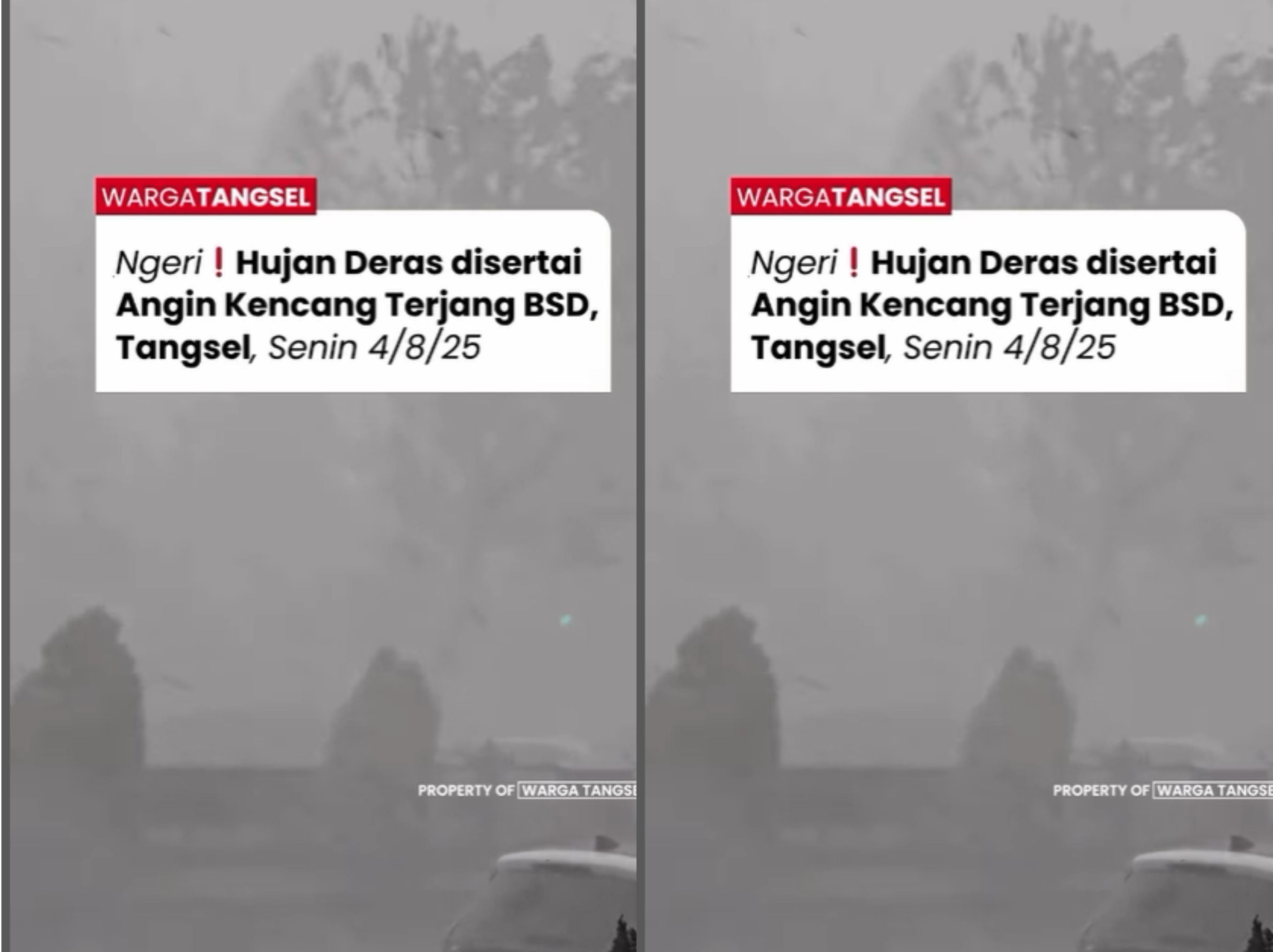 hujan deras dan angin kencang hantam BSD <b>(wargatangsel)</b>