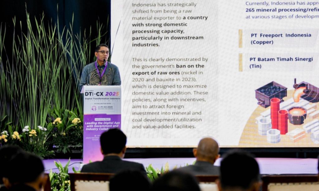 Sekretaris Jenderal ESDM Dadan Kusdiana dalam acara Digital Transformation Indonesia Conference and Expo (DTI-CX) di Jakarta. 